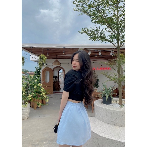 Áo cổ vuông 💓 CHEAPY STORE 💓 FREESHIP 💓 cá tính, y2k, mặc sinh nhật, cafe