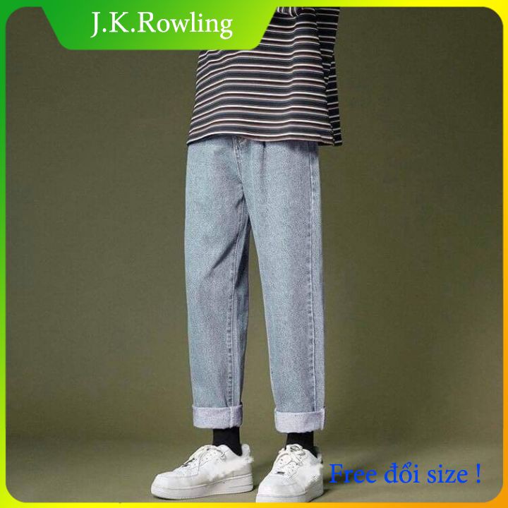 quần jean - quan baggy nam bò Xanh Trơn Dáng Suông Ống Rộng - HOT TREND 2021 tại JK SHOP | BigBuy360 - bigbuy360.vn