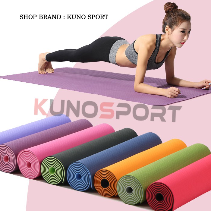 Thảm tập gym yoga KUNOSPORT chất liệu TPE 6MM mẫu chọn lọc