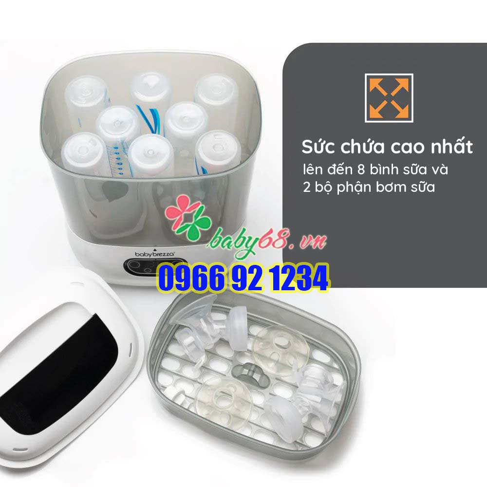 Máy tiệt trùng sấy khô Baby Brezza tiêu diệt 99.99%, BH 12 tháng