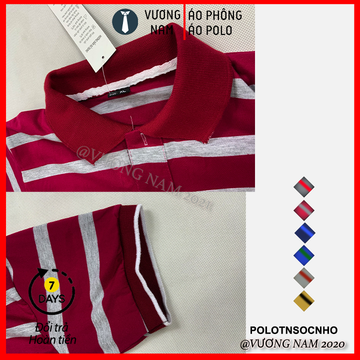 Áo thun nam trung niên có cổ tay ngắn form rộng polo cotton đẹp FF44D