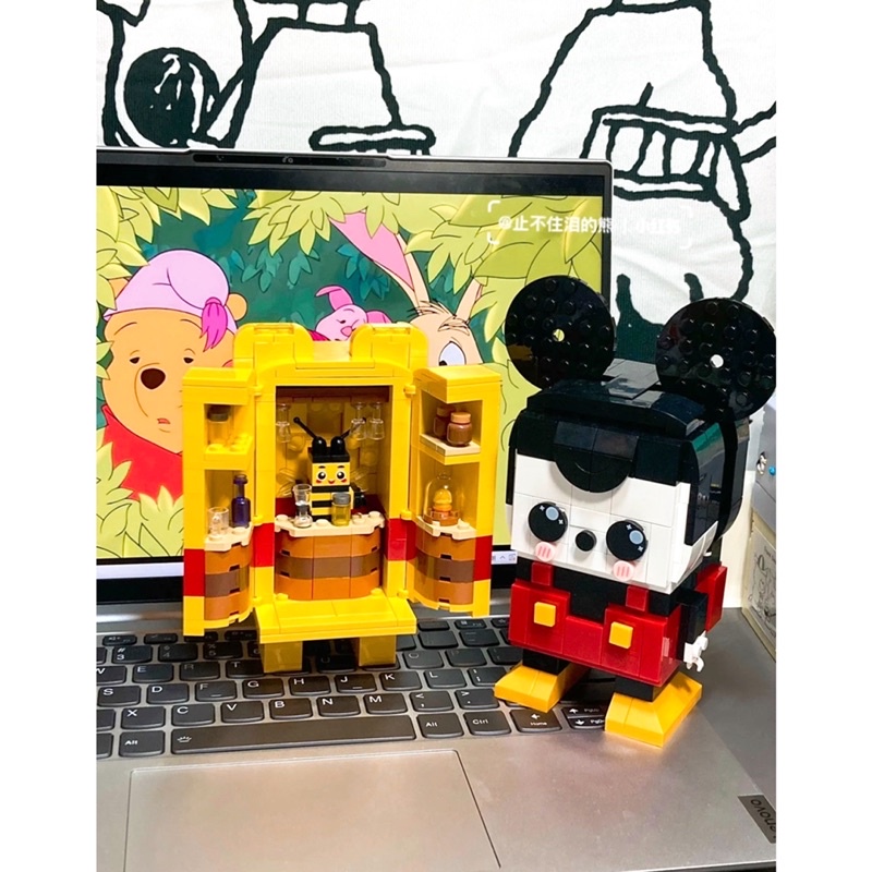Đồ chơi xếp hình lắp ráp nhân vật hoạt hình thế giới bên trong chuột Mickey Donald Gấu Pooh