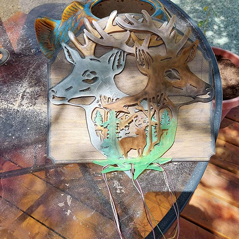 Sa Set 2 Khuôn Silicon Làm Mặt Dây Chuyền Hình Tuần Lộc Giáng Sinh