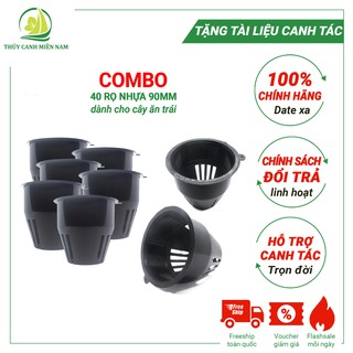Bộ 40 rọ nhựa thủy canh trồng rau củ quả 90x80x50 mm