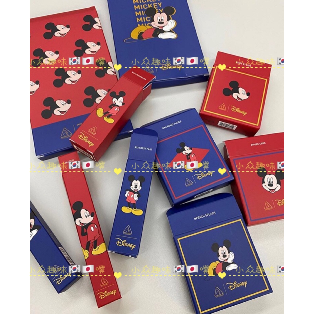 Son Môi 3ce Chủ Đề Disney Hình Chuột Mickey 2 Màu Mới Phong Cách Hàn Quốc
