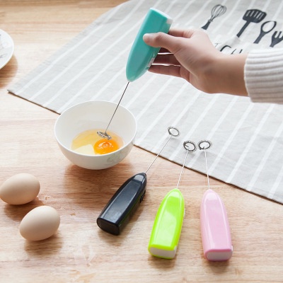 Electric Handheld Household Kitchen Egg Beater Mini Stainless Steel Egg Coffee Milk Tea Blender