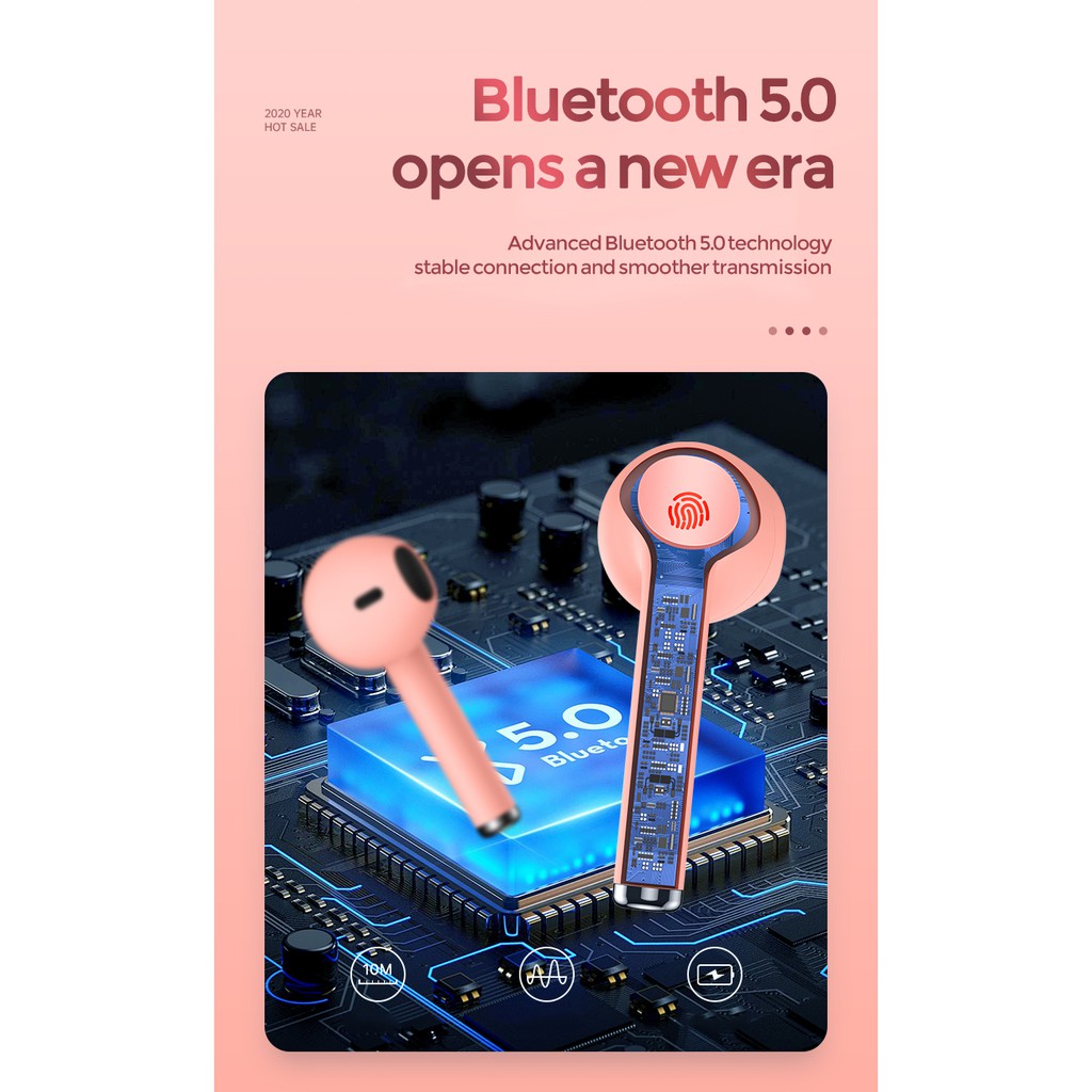 Bộ Tai Nghe Bluetooth Tws-I12 Macaron Chất Lượng Cao ROCK