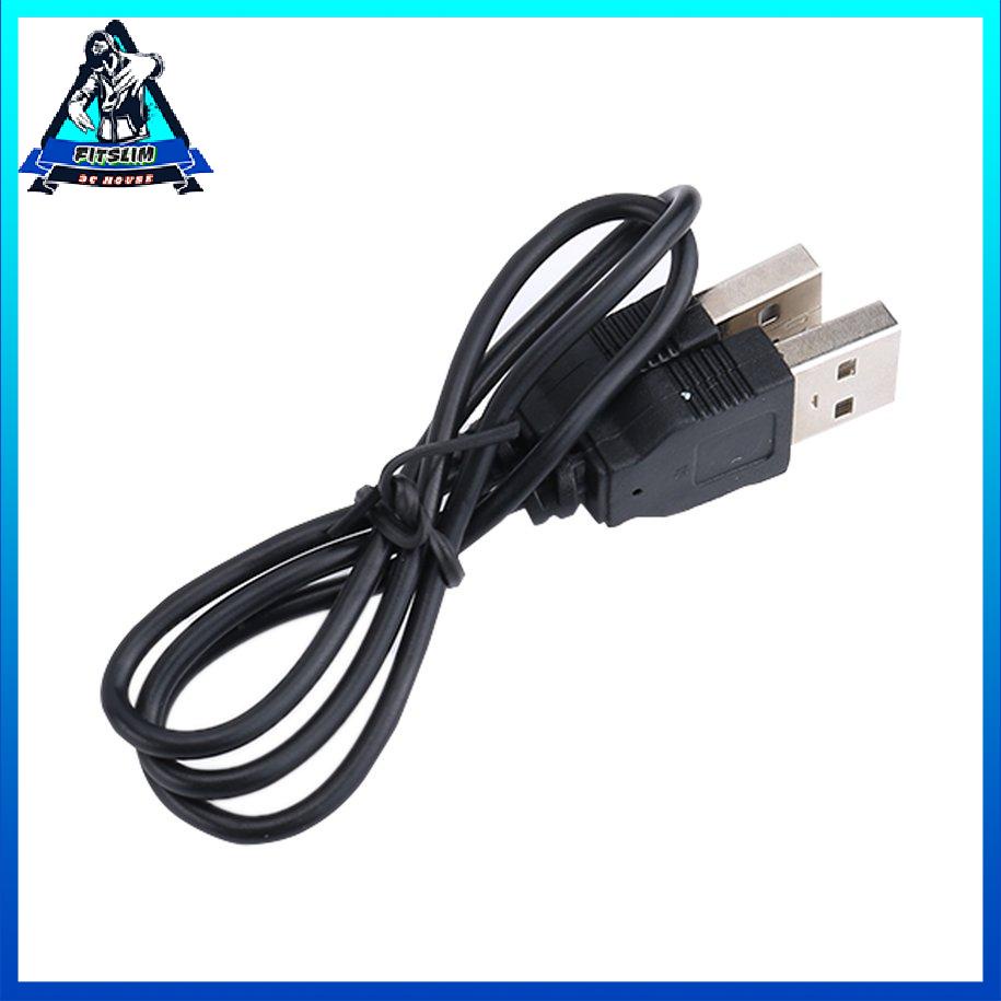 Đầu nối cáp dữ liệu Dây USB 2.0 Nam sang Nam 400mm (L) Đen [8/20]