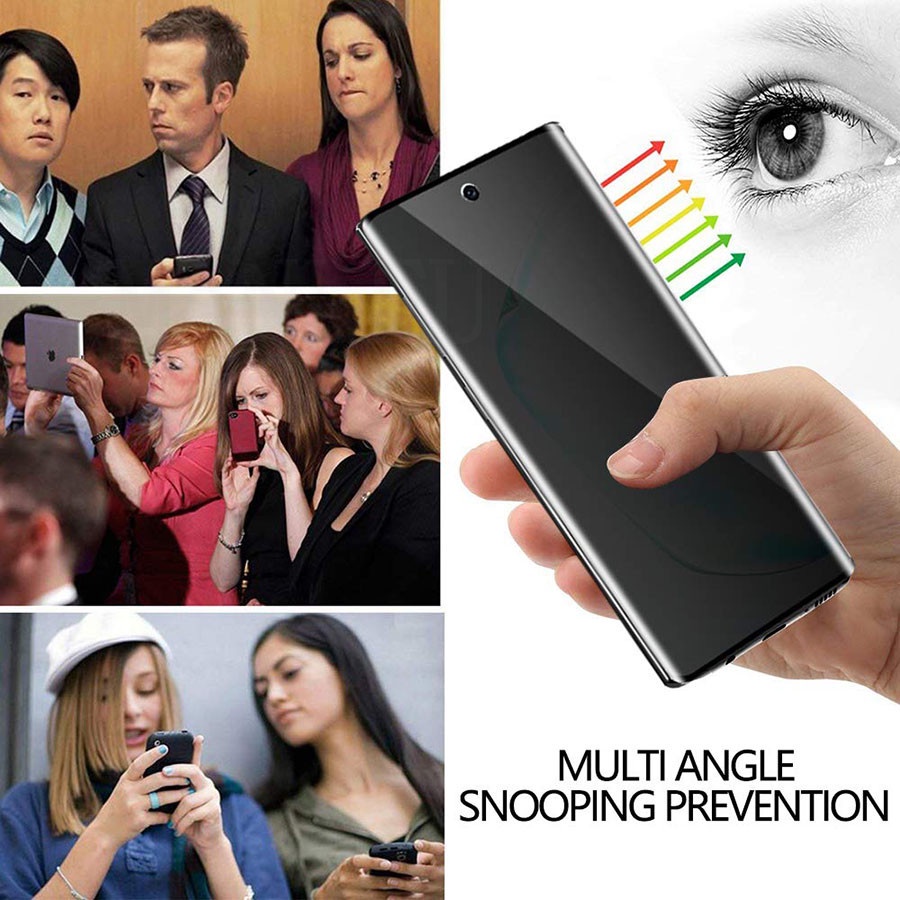 Kính Cường Lực 3D Viền Cong Bảo Vệ Màn Hình Chống Nhìn Trộm Cho Samsung Galaxy S22 S21 S20 Ultra S20Plus Samsung S10 S9 S8 Plus