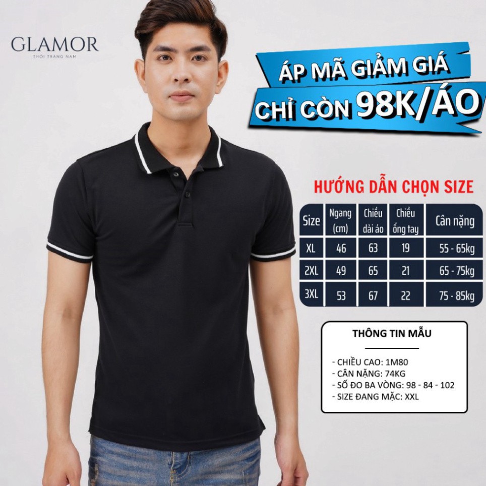 áo phông nam đẹp Áo polo nam đẹp cổ viền cotton thấm hút mồ hôi - HCH - HCH | BigBuy360 - bigbuy360.vn