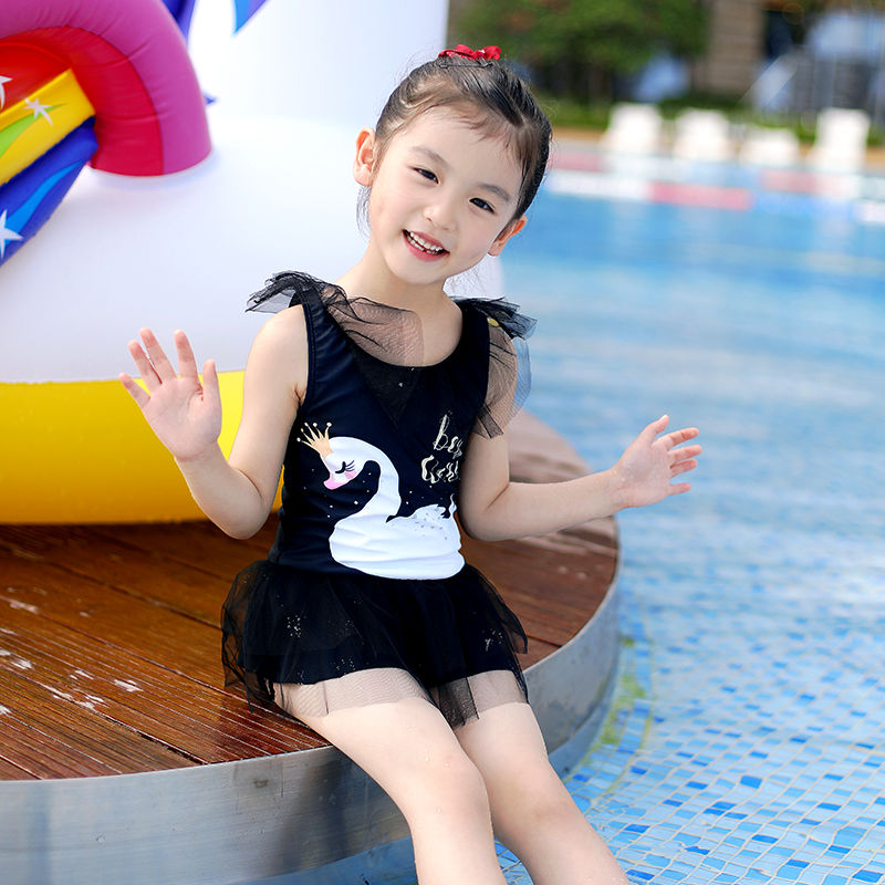 Bộ Đồ Bơi Một Mảnh Kiểu Hàn Quốc Dễ Thương Cho Bé Gái
