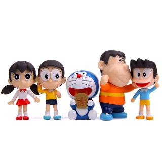 Set 5 mô hình đồ chơi các nhân vật trong Doraemon