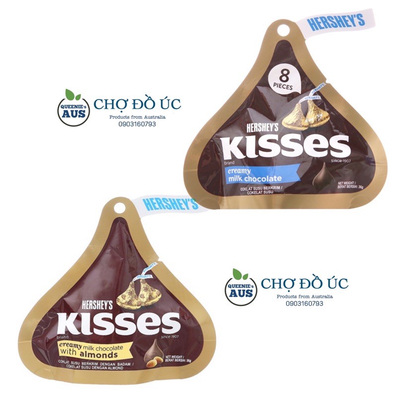 Chocolate sữa HERSHEY’S KISSES gói 36g