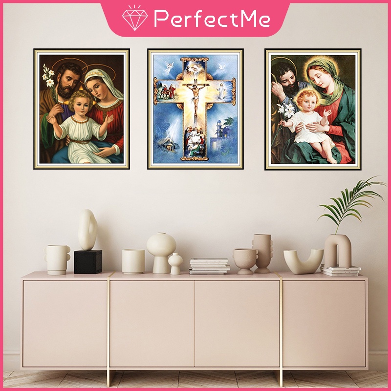 Bộ Tranh Đính Đá Tự Làm Hình Chúa Jesus 40x50cm