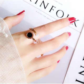 NHẪN TITAN SỐ LA MÃ FREE SIZE  @Jenaccessories.vn