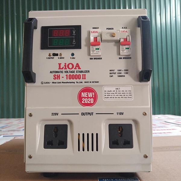Ổn Áp Lioa 10KVA 1 Pha 10KW SH-10000 II Dải 150V-250V Chính Hãng Đồng Hồ Điện Tử