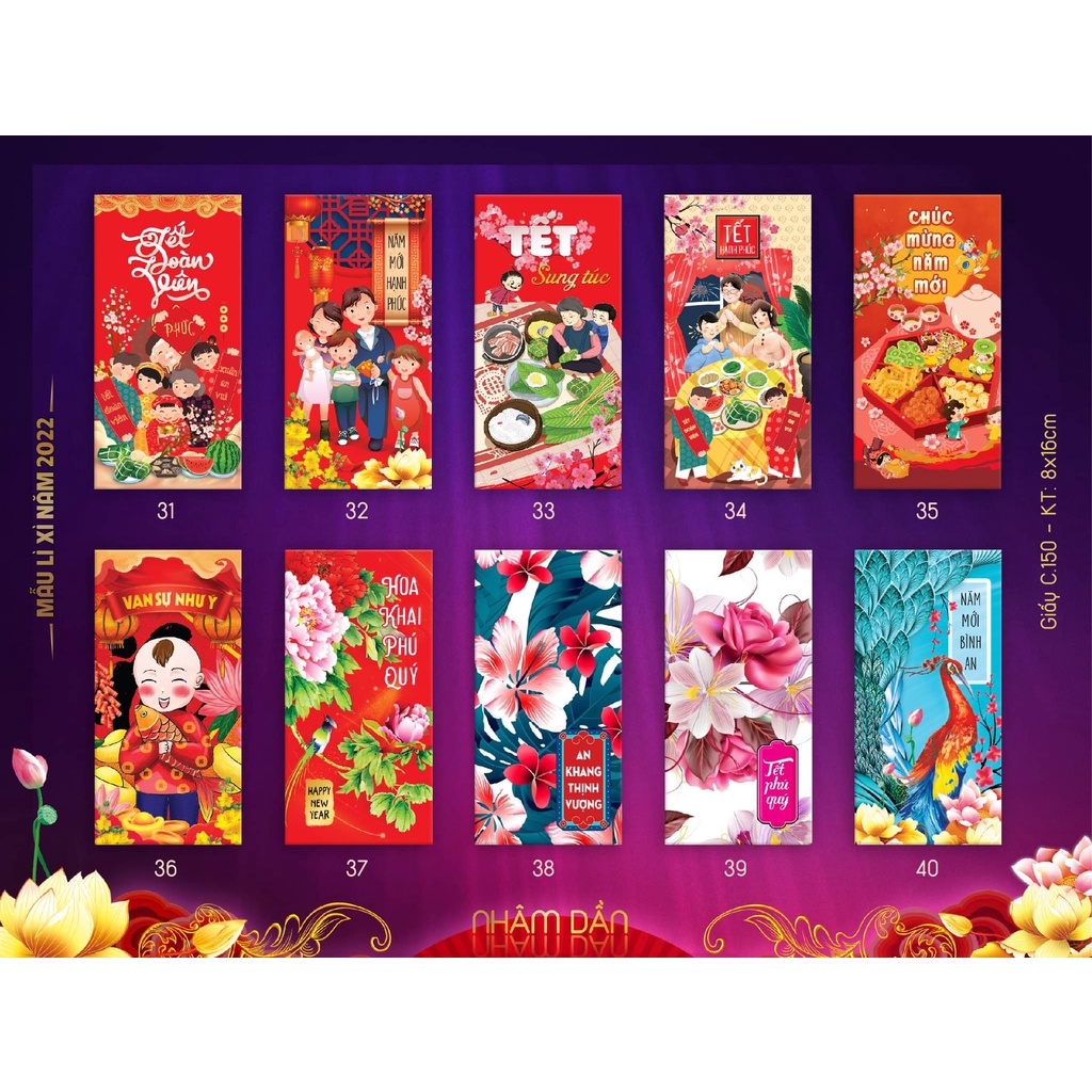 Bao Lì Xì 2023 giá rẻ tết độc lạ Màu Đẹp , dễ thương