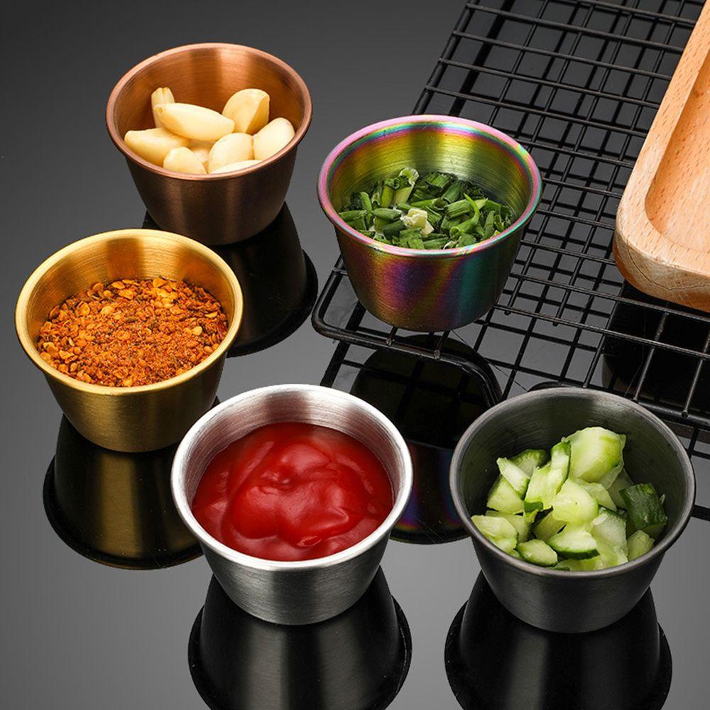 JANE 2pcs Mini Sauce Cup Home Organization Kitchen Storage Subpackage Bowl Restaurant Bottles Dish Plates Sauce Container