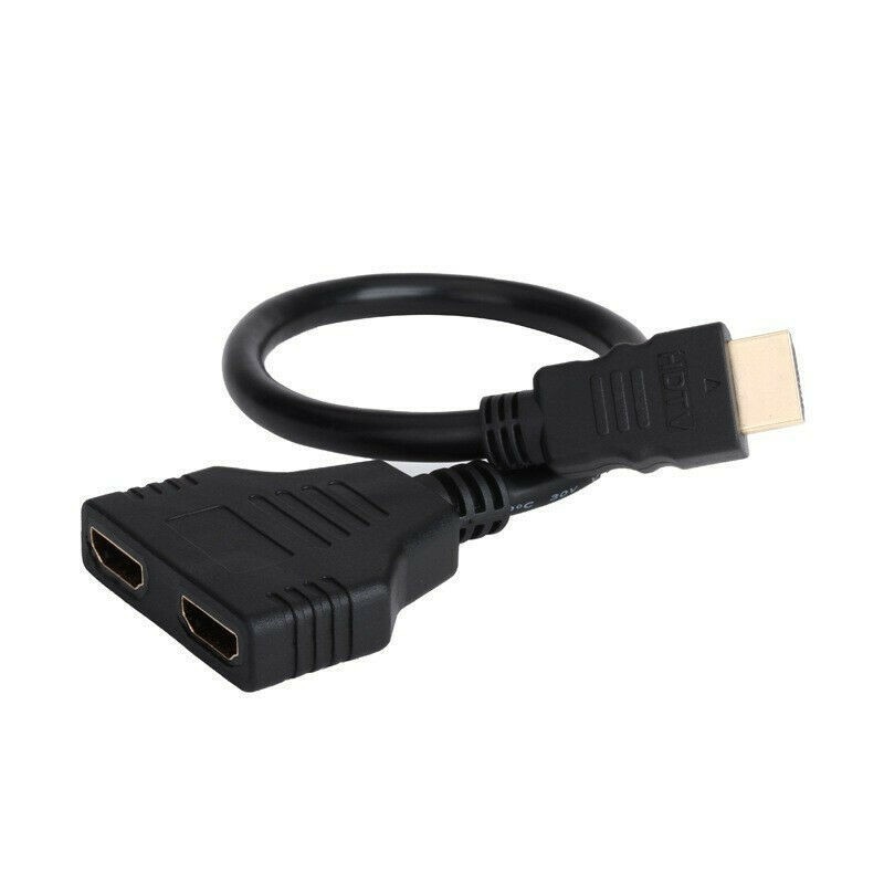 Cáp Chia Cổng Hdmi 100% Đầu Vào 1 Đầu Đực Sang 2 Đầu Cái 1080p