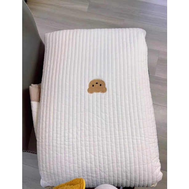 BỘ GA GỐI COTTON LINEN CHẦN BÔNG GẤU TEDDY HOT TREND