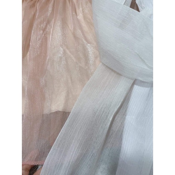 Áo trễ vai tiểu thư voan tơ siêu xinh form 60kg