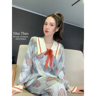 đồ bộ bijama tiểu thư lụa latin