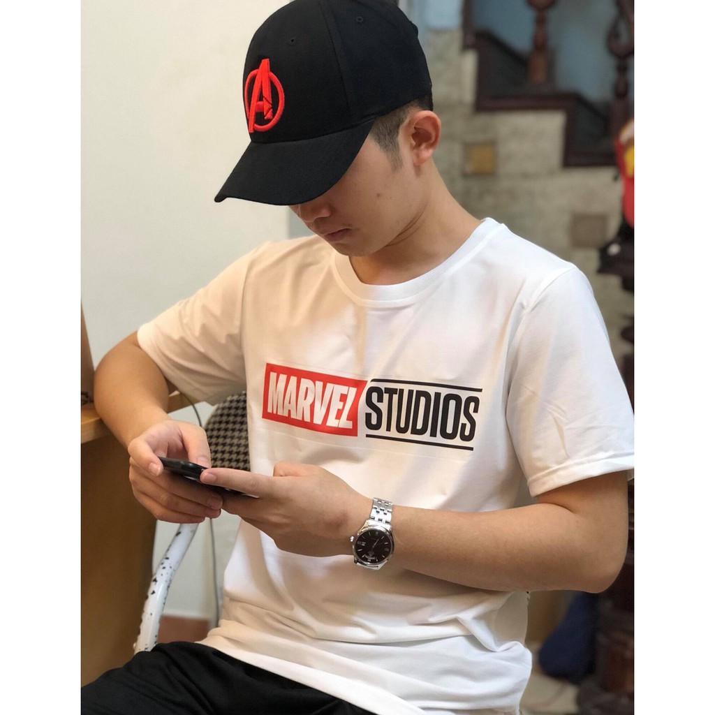 Áo thun Marvel và Nón Avengers cao cấp - Form rộng M2272
