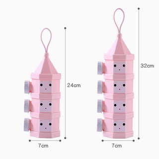 Hộp chia sữa tòa lâu đài 3 tầng và 4 tầng cho bé
