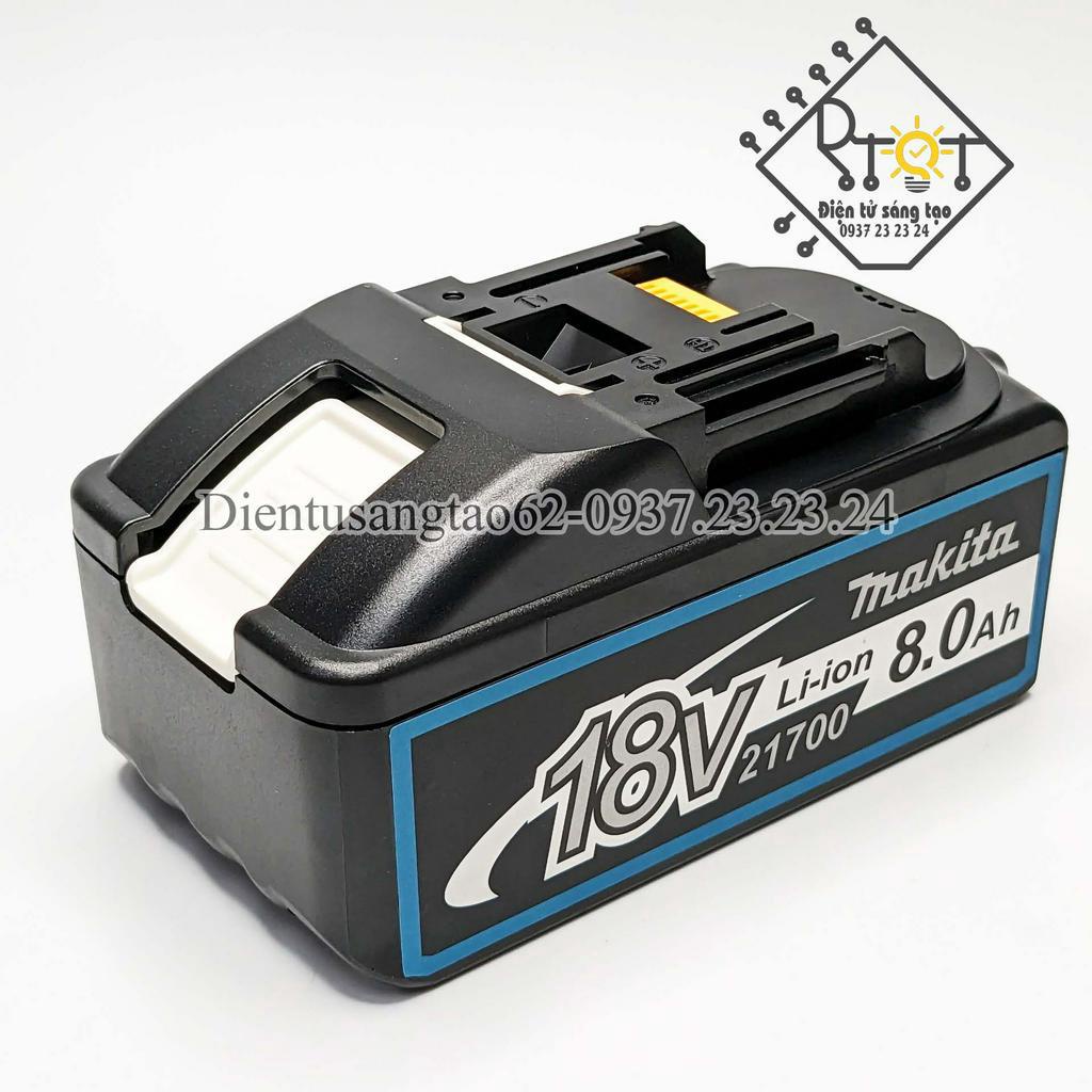 Vỏ mạch thay thế pin Makita 18V 8Ah Bầu lắp 10 cell 21700, kèm kẽm
