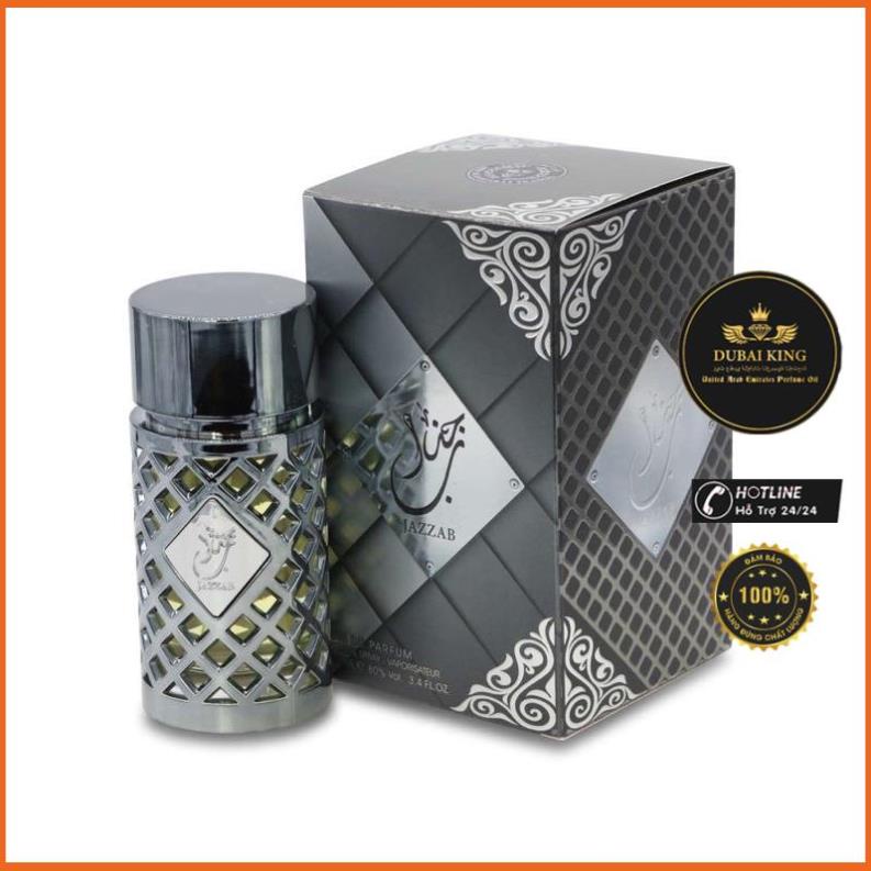 Jazzab Silver Lattafa Nước hoa Dubai Nam Jazzab Silver Lattafa Tươi Mát Thể Thao 100ml trẻ trung lịch lãm thơm dai