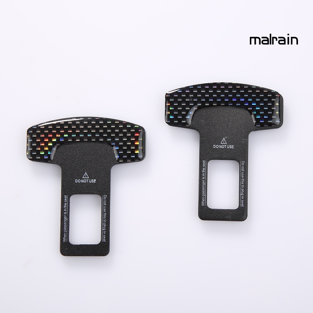 Set 2 chốt khóa dây đai an toàn bằng sợi carbon cho xe hơi