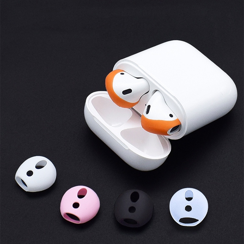 Set 2 vỏ bảo vệ tai nghe bằng silicon mềm siêu mỏng chống trượt thích hợp cho Airpods 1 2
