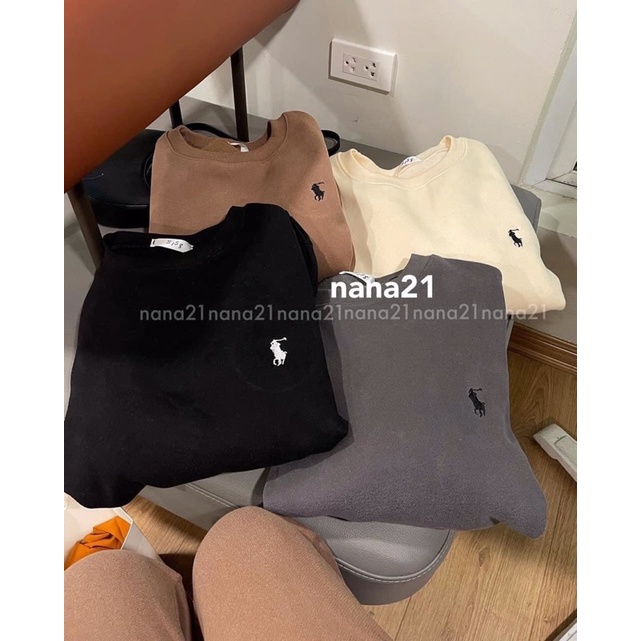 - Áo nỉ bông nhẹ, mềm mịn hình thêu 4 màu Be/Đen/Xám/ Nâu