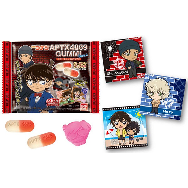 Kẹo dẻo APTX4869 Vol.2 Conan Akai Shinichi Ran Haibara Mary Sera