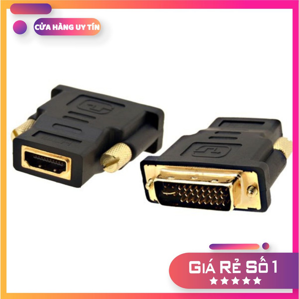 [Mã ELFLASH3 hoàn 10K xu đơn 20K] [HÀNG LOẠI 1] Đầu chuyển đổi DVI to HDMI[vuaphukien2207 Shop]