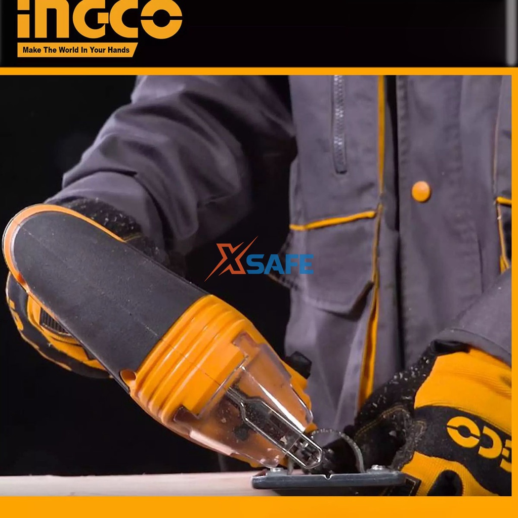 Máy cưa lọng INGCO JS6508 công suất 650W chất liệu cao cấp, độ bền cao, kèm 5 lưỡi cưa, 1 bộ carbon - chính hãng