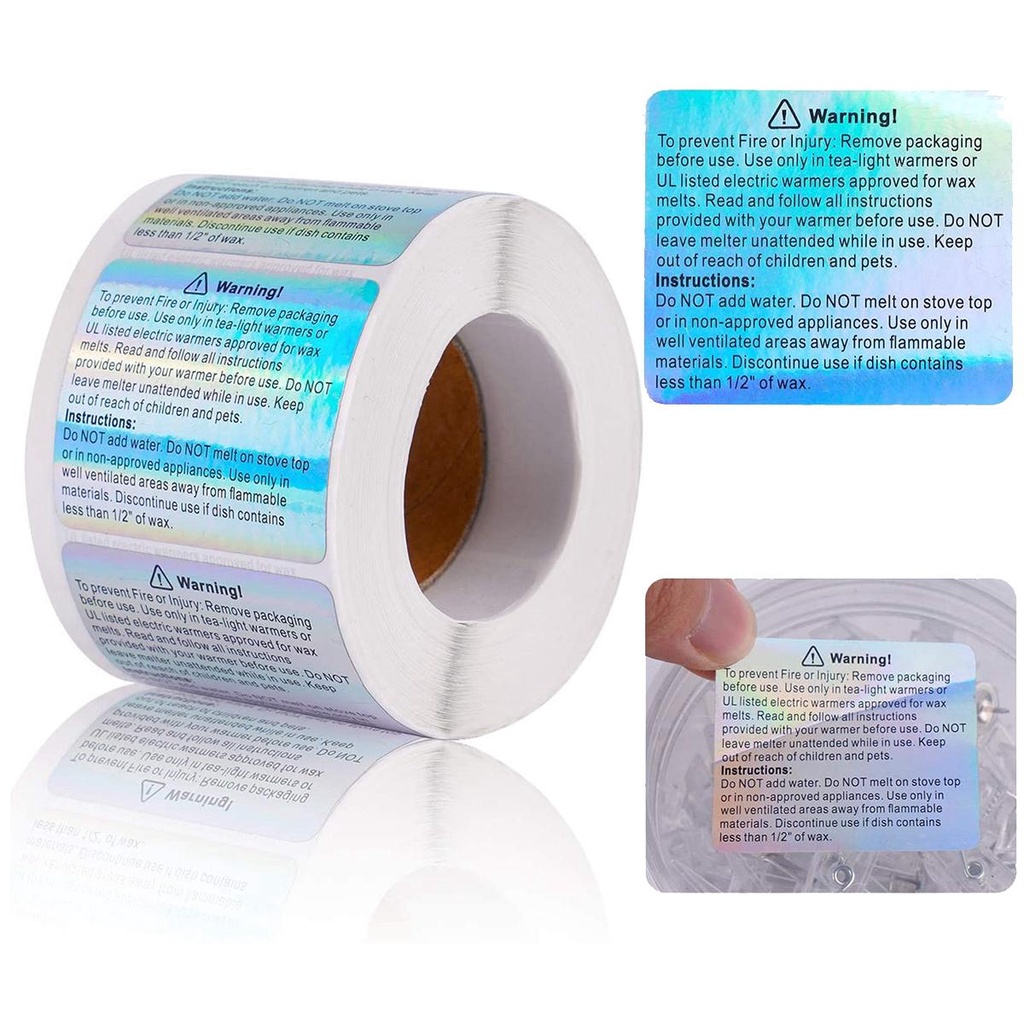 Nhãn Dán Cảnh Báo An Toàn Chống Thấm Nước 1.8X1.5 Inch