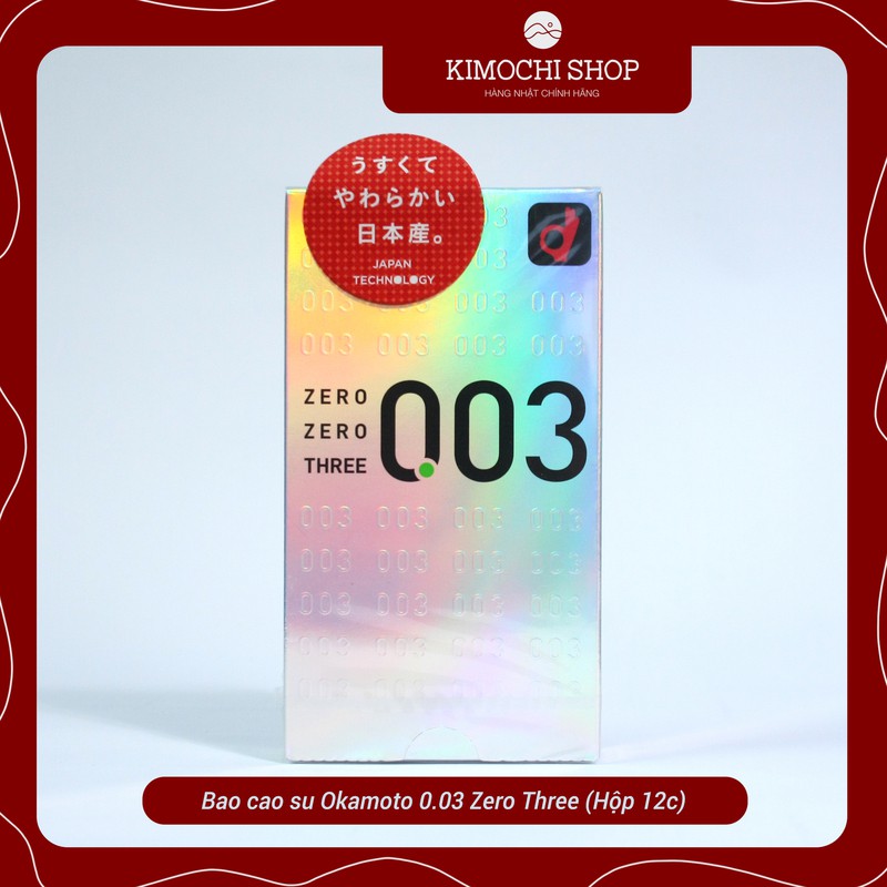 Bao cao su Okamoto 0.03 Zero Three size vừa và lớn
