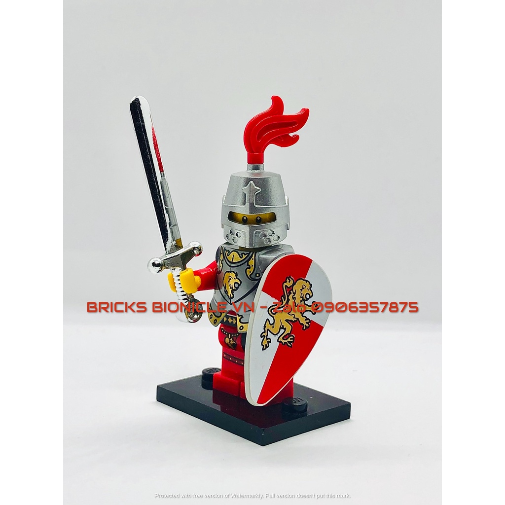 LEGO MINIFIGURES - ĐỒ CHƠI XẾP HÌNH LEGO NHÂN VẬT TRUNG CỔ - CASTLE KINGDOM LION KNIGHTS - HIỆP SĨ SƯ TỬ 2012