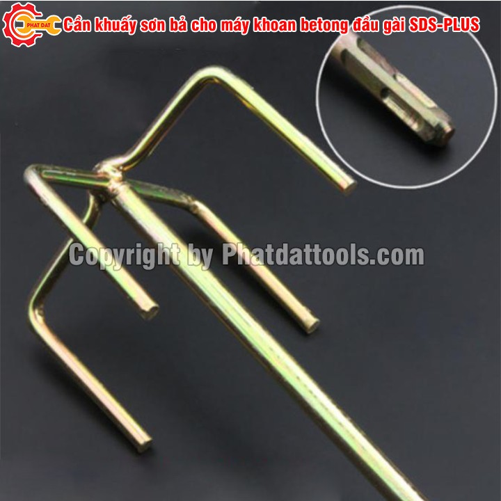 Cần khuấy sơn bả cho máy khoan betong đầu gài SDS-Plus-Mũi khuấy sơn lắp cho máy khoan betong