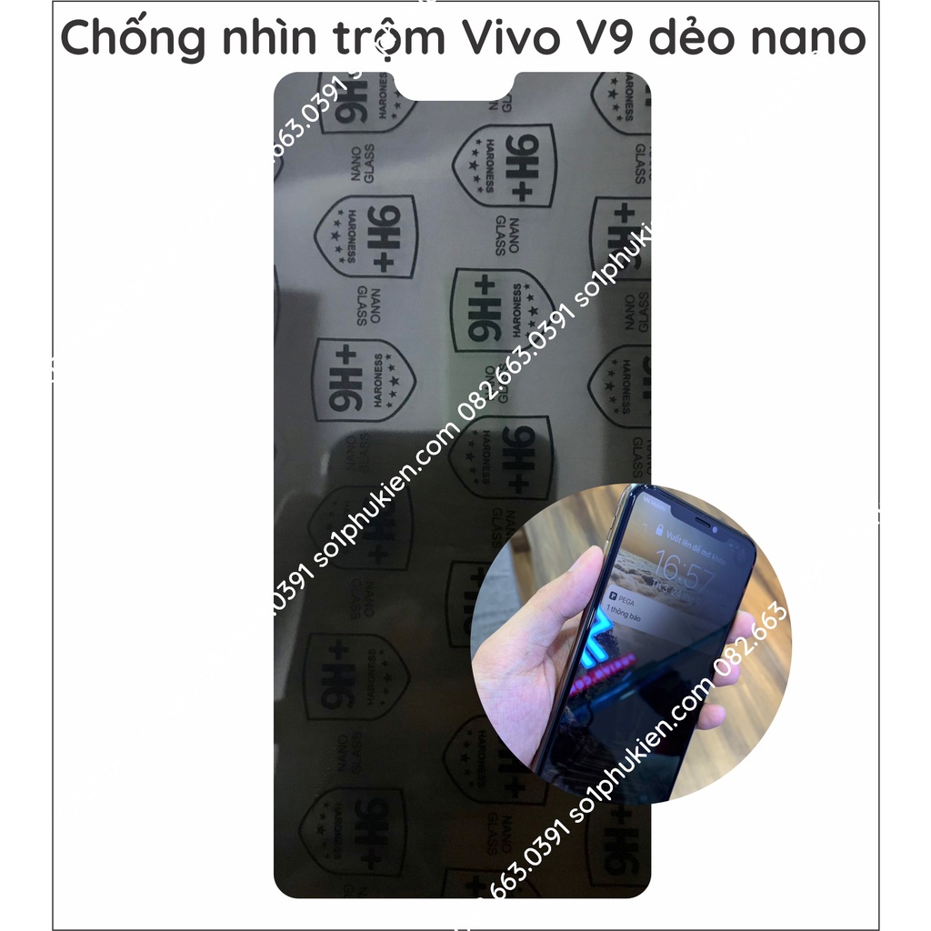 Dán cường lực dẻo nano chống nhìn trộm vivo v15 v17 pro V7  V11i  V7+ V9  V3  V3 max (chống vỡ siêu bền)