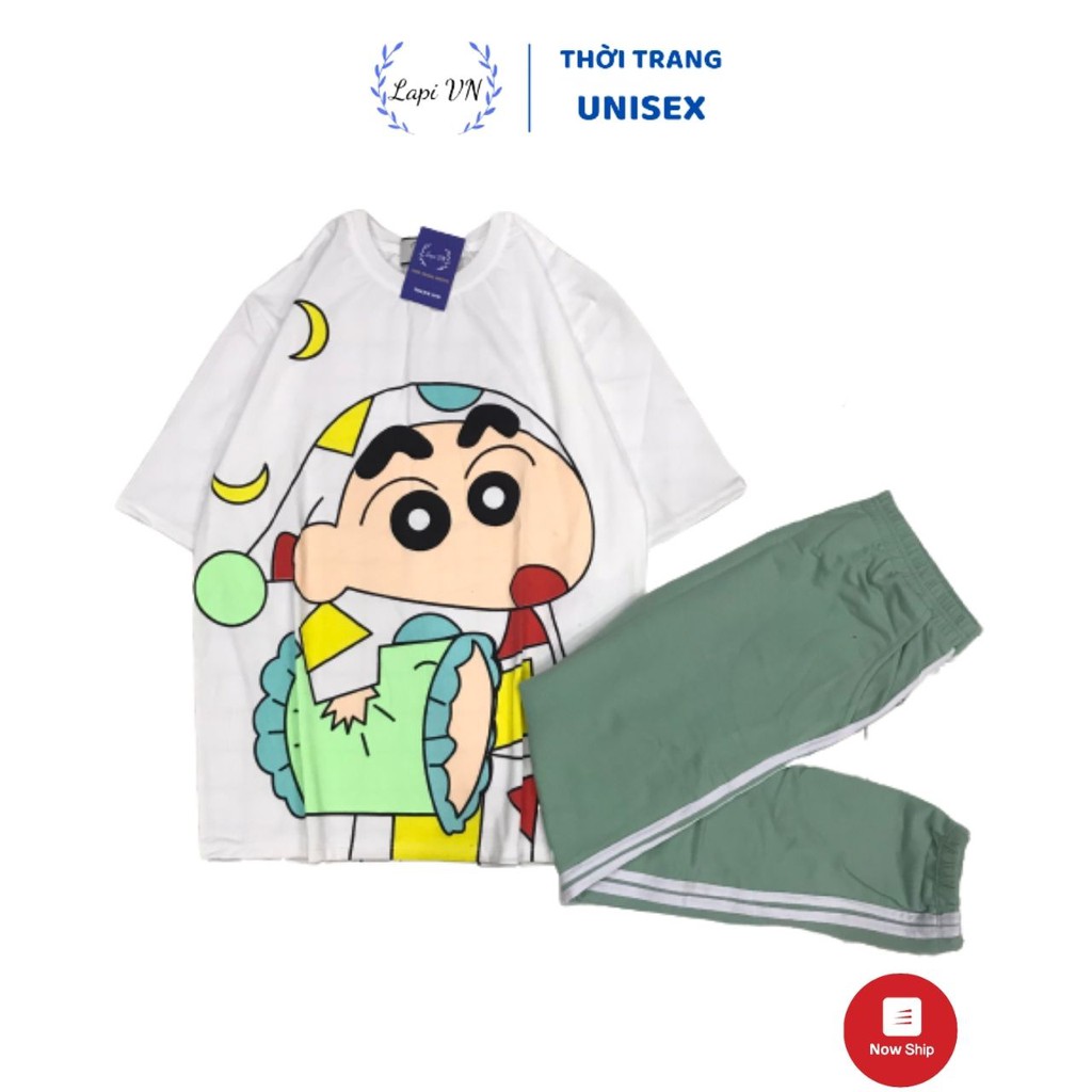 Set Trang Phục Quần Dài Jogger + Áo Cartoon Unisex KU SHIN – Lapi VN,Freesize, Thun Cotton, Nam Nữ Đều Mặc Được