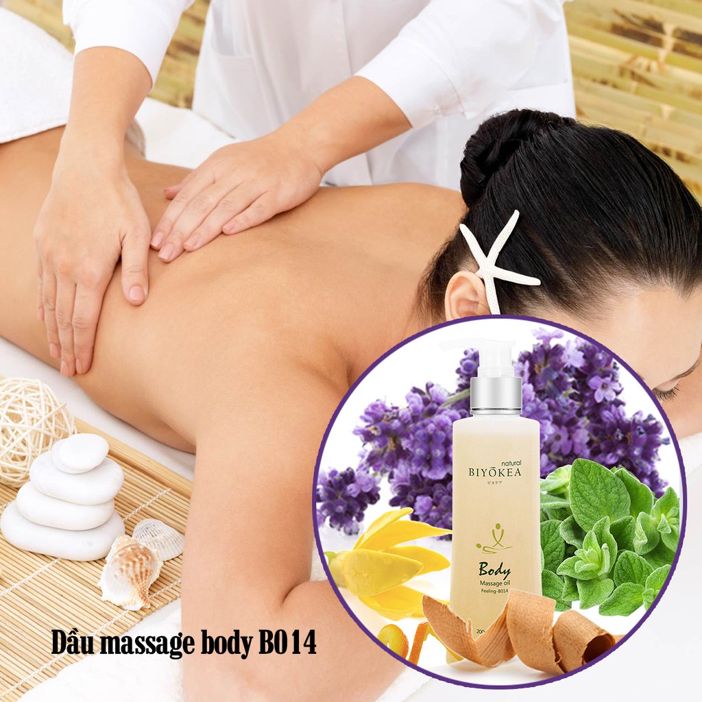 Dầu Massage Body Cao Cấp Biyokea Premium Feeling B014 Giúp Tạo Cảm Giác,Thư Giãn, Giảm Nhức Mỏi, Dưỡng Ẩm Da