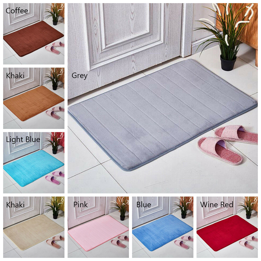 Thảm chùi chân thấm hút tốt dùng cho nhà tắm/ nhà bếp tùy chọn màu sắc
