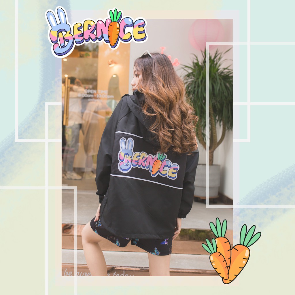Áo khoác Bernice Carrot Đen Phản Quang