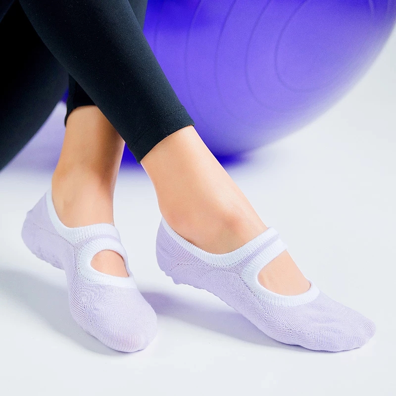 Vớ Tập Yoga Chống Trượt Thoáng Khí 6 Màu Cho Nữ