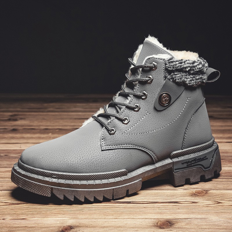 Giày Bốt Martin Lót Nhung Cotton Giữ Ấm Phong Cách Hàn Quốc Thời Trang Mùa Đông Cho Nam 2021 | BigBuy360 - bigbuy360.vn