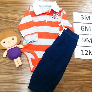 Set đồ bộ áo + quần bé trai hiệu Carter