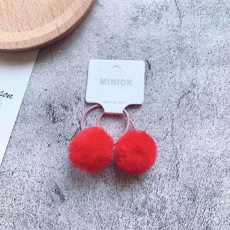 Set 2 dây cột tóc đính quả bông dễ thương dành cho bé gái