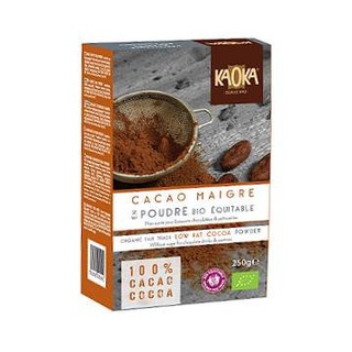 Bột Ca cao hữu cơ nguyên chất tách béo Kaoka 250g